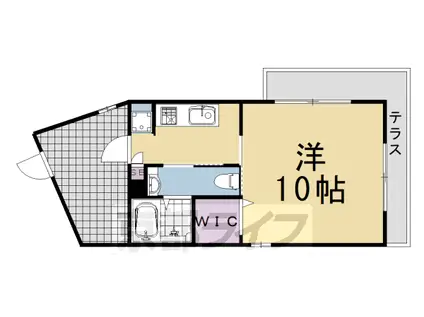 阪急電鉄京都線 桂駅 徒歩8分 3階建 築23年(1K/1階)の間取り写真