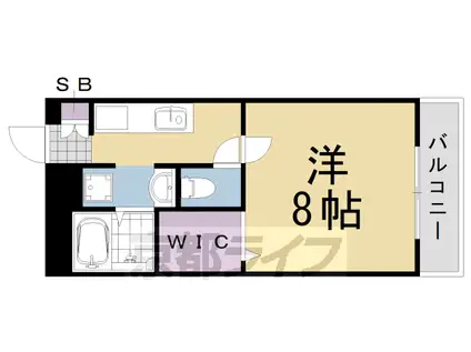 阪急電鉄嵐山線 上桂駅 徒歩11分 4階建 築22年(1K/2階)の間取り写真