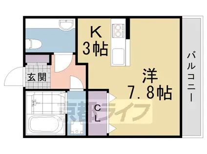 すみれコート(1K/2階)の間取り写真