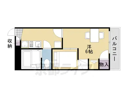 阪急電鉄京都線 洛西口駅 徒歩43分 3階建 築18年(1K/3階)の間取り写真