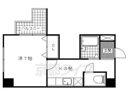 ヤマシナアーバンコテージ(1K/2階)の間取り写真