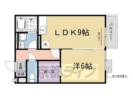 セジュール南堅田(1LDK/2階)の間取り写真