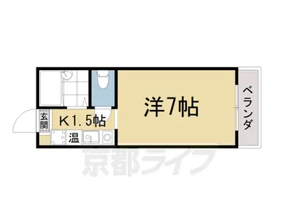 ソアールⅡ(1K/3階)の間取り写真