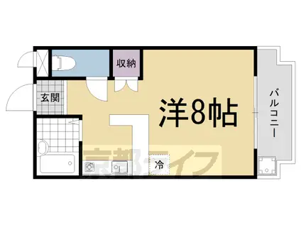 ミナール一里山(1K/4階)の間取り写真