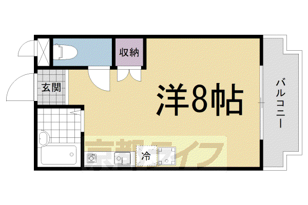 ミナール一里山(1K/1階)の間取り写真