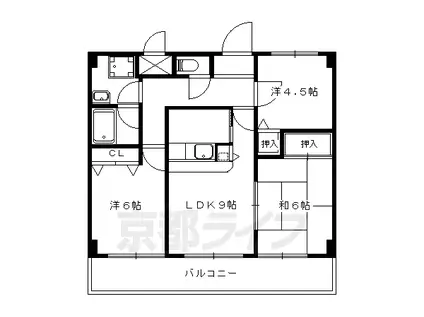 ルミエール森東(3LDK/1階)の間取り写真