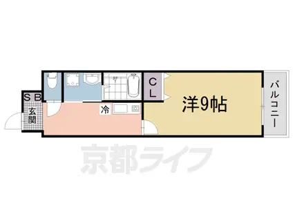 フラットゴートル(1K/4階)の間取り写真