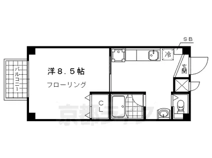 ESTUDIO-R(1K/2階)の間取り写真