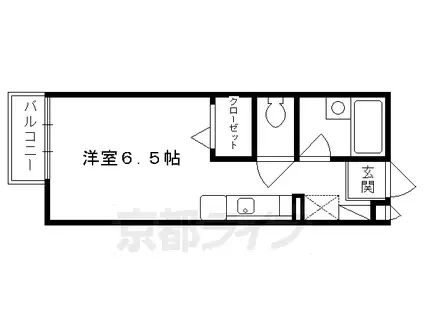 セジュール比叡(1K/2階)の間取り写真