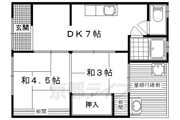 東海道本線 山科駅 徒歩6分 1階建 築71年
