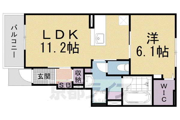 スリーズⅡ(1LDK/1階)の間取り写真