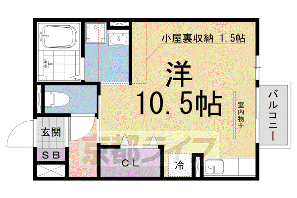 エポックシーマ(ワンルーム/1階)の間取り写真