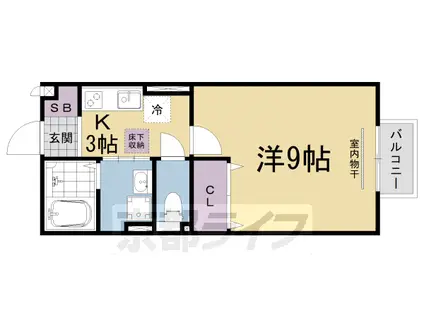 コンフォートMⅡ(1K/2階)の間取り写真