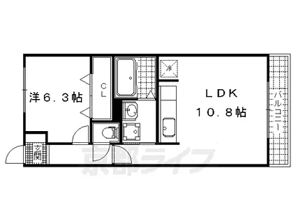 マントヴァーニ(1LDK/3階)の間取り写真
