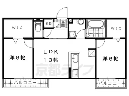 OTTS 和 Ⅱ(2LDK/1階)の間取り写真