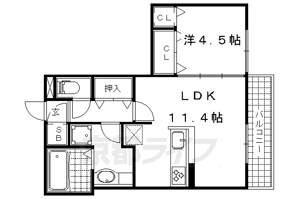 パミドール和(1LDK/1階)の間取り写真