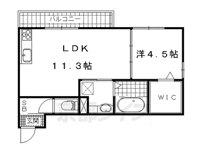 GRACE HEART(1LDK/3階)の間取り写真