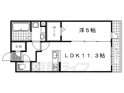 フリーデSTA(1LDK/2階)の間取り写真