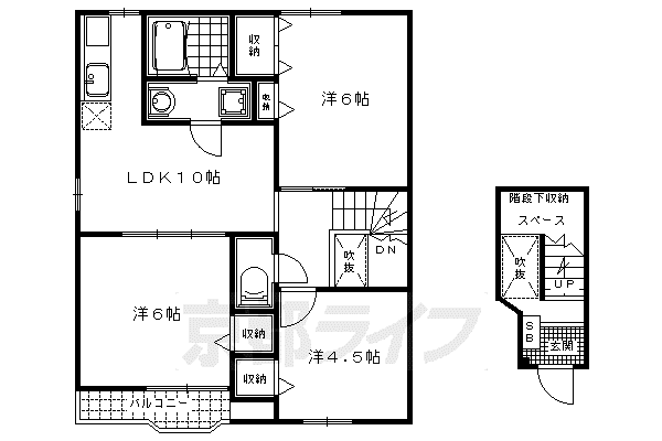 フォレスタ千丈(3LDK/1階)の間取り写真