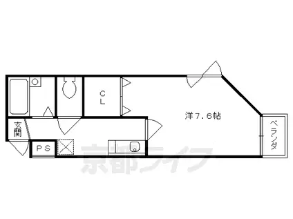 EXEV COURT(1K/3階)の間取り写真
