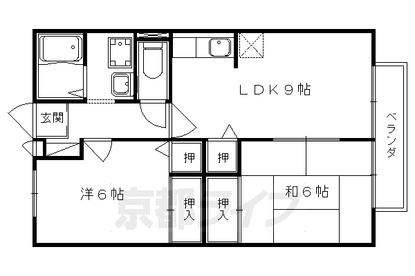 MSベル(2LDK/2階)の間取り写真