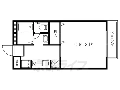 セントポーリア醍醐(1K/2階)の間取り写真