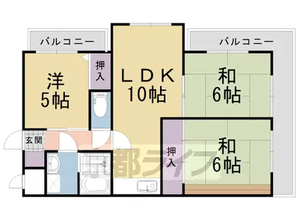 モアライフ酒井松(3LDK/2階)の間取り写真