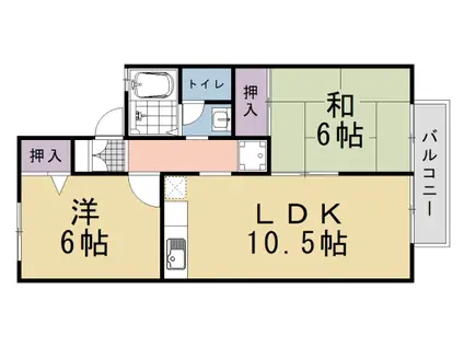 セジュール久我(2LDK/2階)の間取り写真