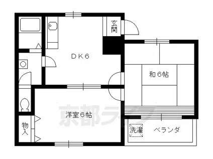ベルメゾンナカムラ(2DK/3階)の間取り写真