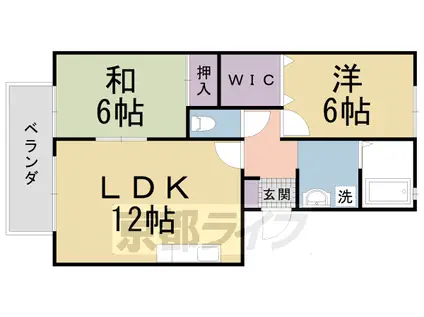 ネオクリエイト横山B棟(2LDK/3階)の間取り写真