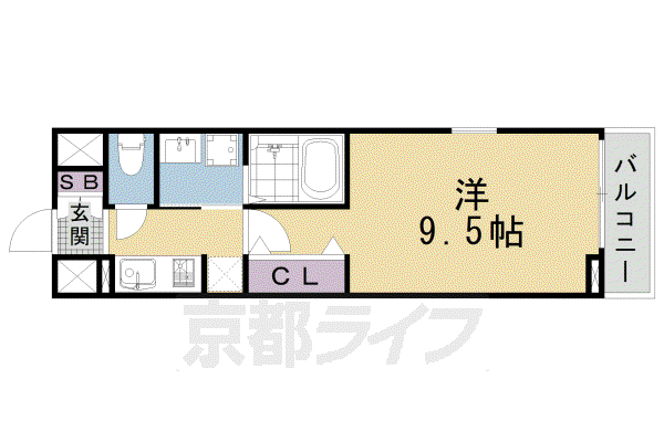 東海道本線 桂川駅(京都) 徒歩24分 3階建 築6年(1K/2階)の間取り写真