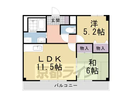 ヴェルドミール(2LDK/2階)の間取り写真