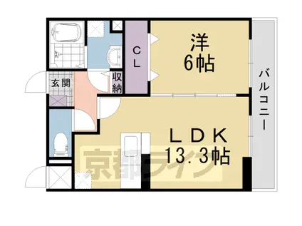 エスポワールⅣ(1LDK/1階)の間取り写真