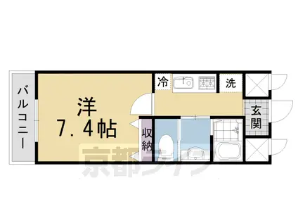 東海道本線 長岡京駅 徒歩7分 3階建 築5年(1K/2階)の間取り写真