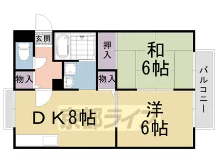 ウィンディアコリーヌ(2LDK/2階)の間取り写真