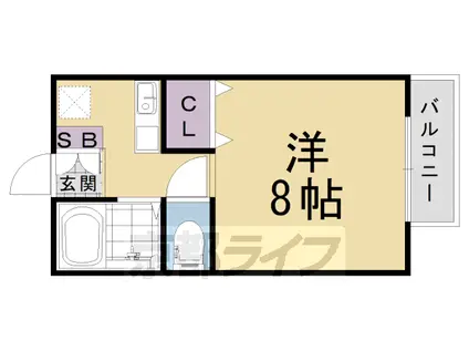 スプラウト(1K/1階)の間取り写真