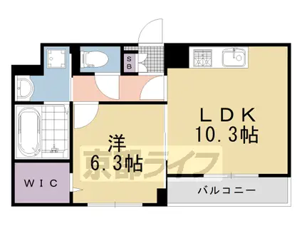 東海道本線 向日町駅 徒歩29分 2階建 築1年(1LDK/2階)の間取り写真