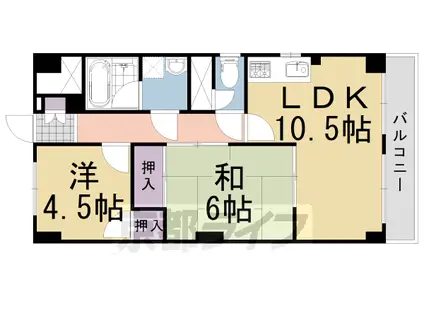 安井マンション(2LDK/1階)の間取り写真