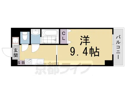 東海道本線 長岡京駅 徒歩3分 7階建 築20年(1K/2階)の間取り写真