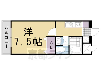 東海道本線 長岡京駅 徒歩38分 3階建 築20年(1K/2階)の間取り写真