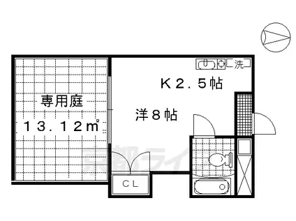レジデンス野上(1K/3階)の間取り写真