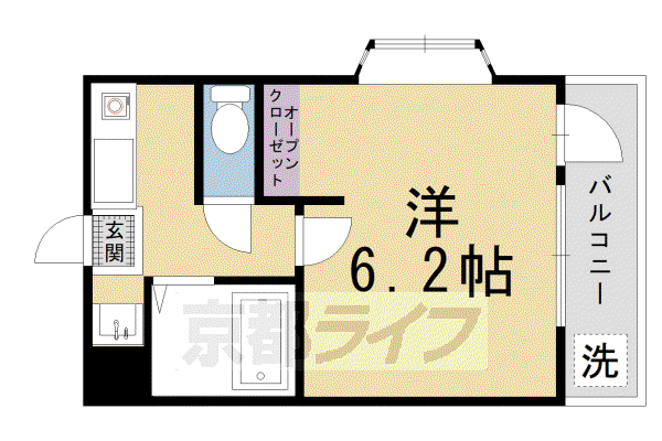 STUDIOKITANO(1K/2階)の間取り写真