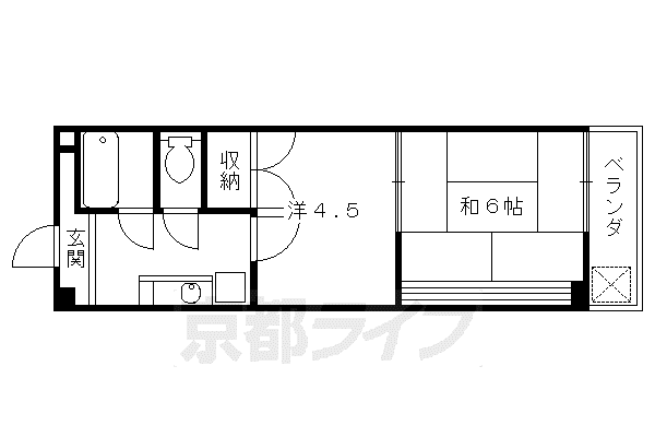 阪急電鉄京都線 大宮駅(京都) 徒歩5分 4階建 築39年