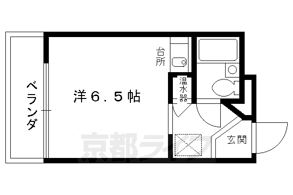 京都市烏丸線 今出川駅 徒歩5分 9階建 築32年(ワンルーム/5階)の間取り写真