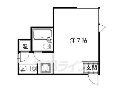京都市烏丸線 今出川駅 徒歩5分 9階建 築32年(ワンルーム/1階)の間取り写真