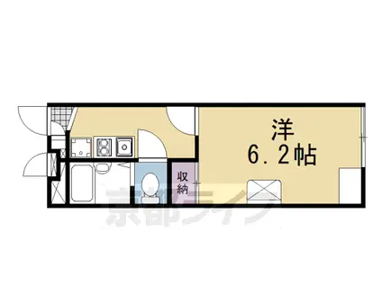 阪急電鉄京都線 東向日駅 徒歩10分 2階建 築23年(1K/2階)の間取り写真