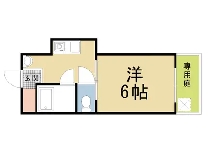 TAISEI北野(1K/1階)の間取り写真