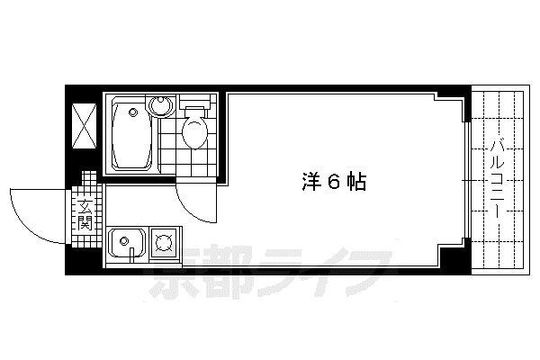 コーポ西賀茂(1K/3階)の間取り写真