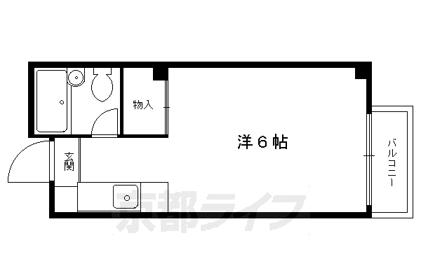 川上ハイツ(1K/3階)の間取り写真