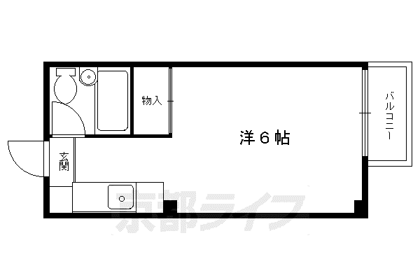 京阪電気鉄道鴨東線 出町柳駅 徒歩8分 3階建 築36年(1K/1階)の間取り写真